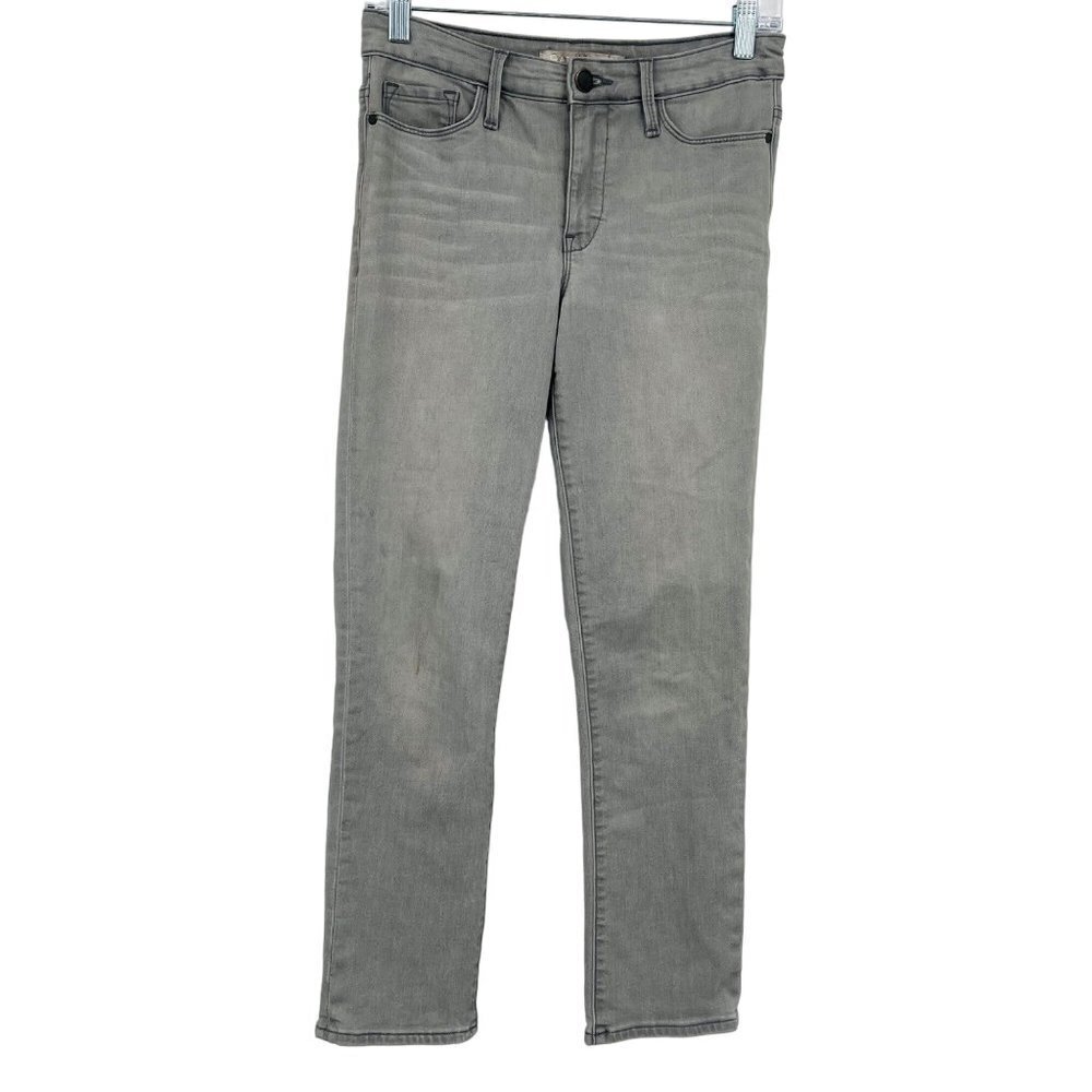 Athleta Women's Sculptek Grey Wash Skinny Jeans Size 4 Mid Rise Athleisure